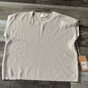 Cyrus Women's Beige Knit Short Sleeve Top